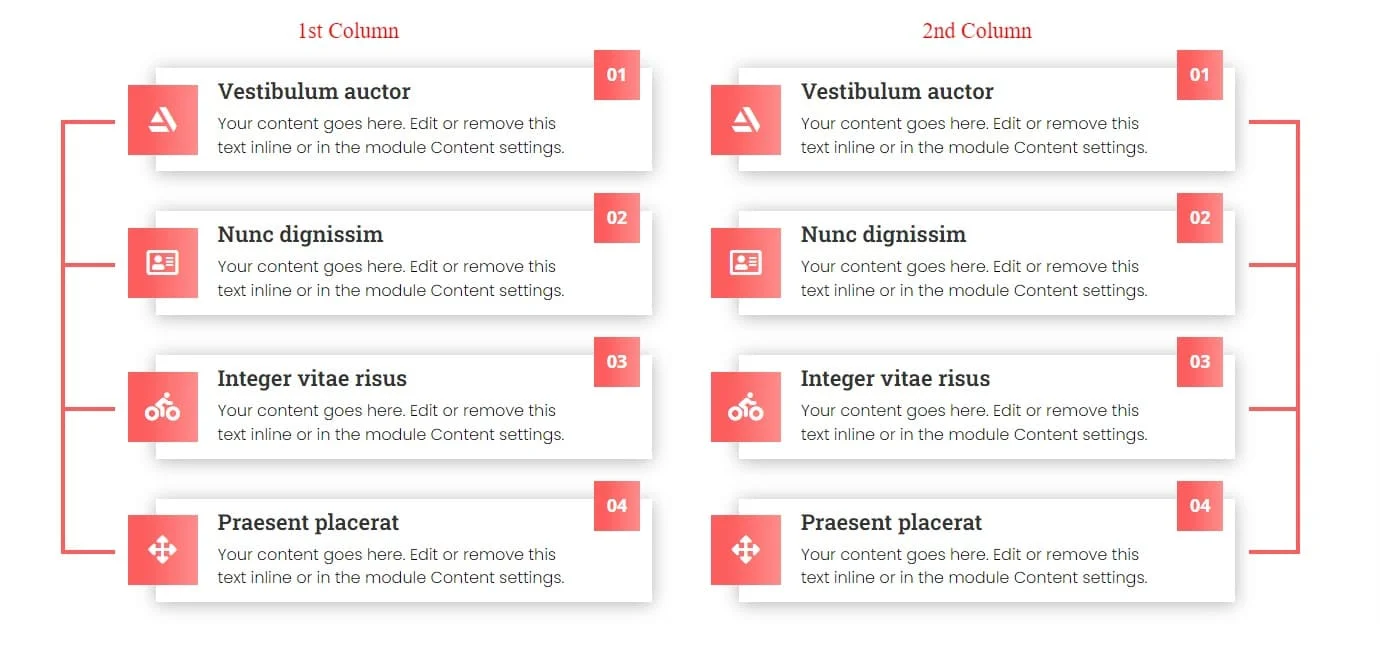 Divi List Grid Two Column