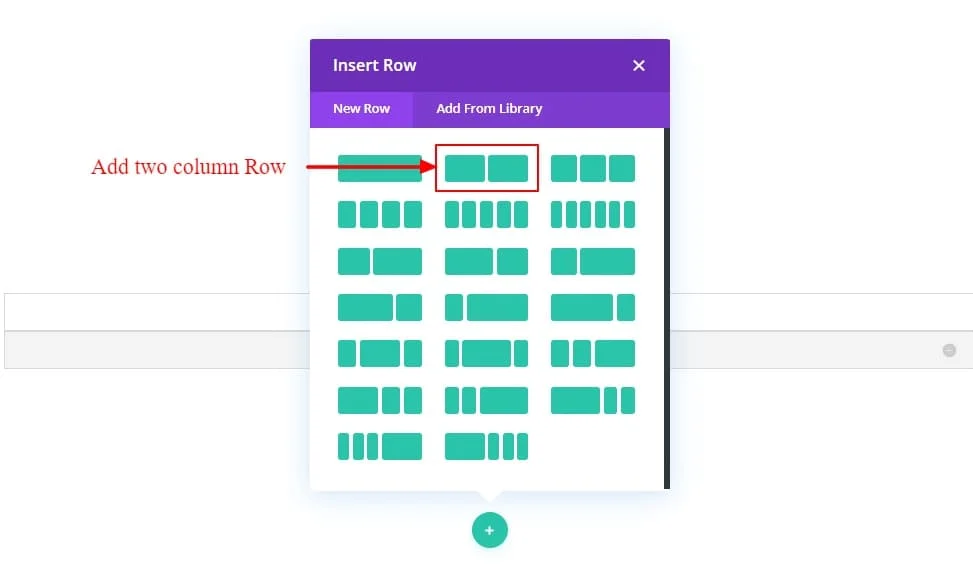 Added two column row