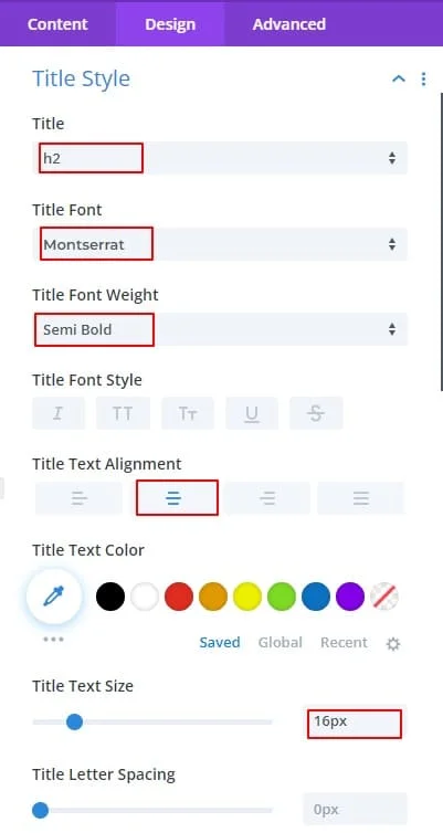 Divi content grid third item title 