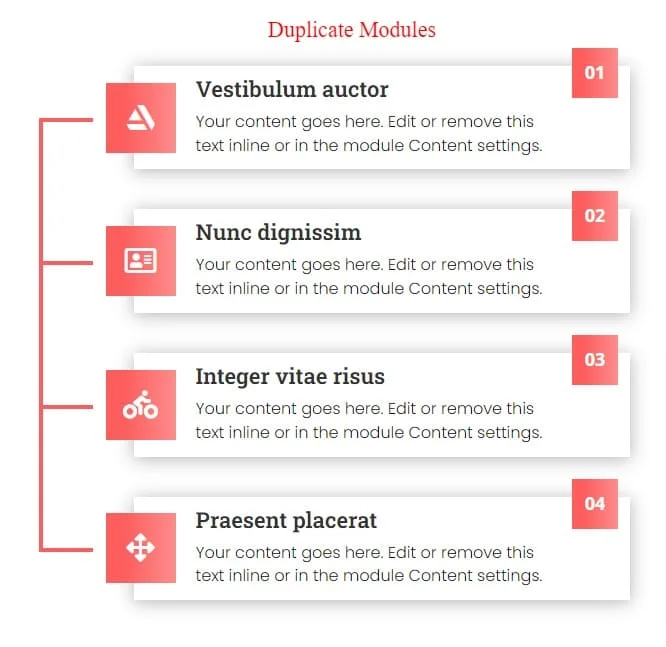 Divi List Grid Duplicate modules