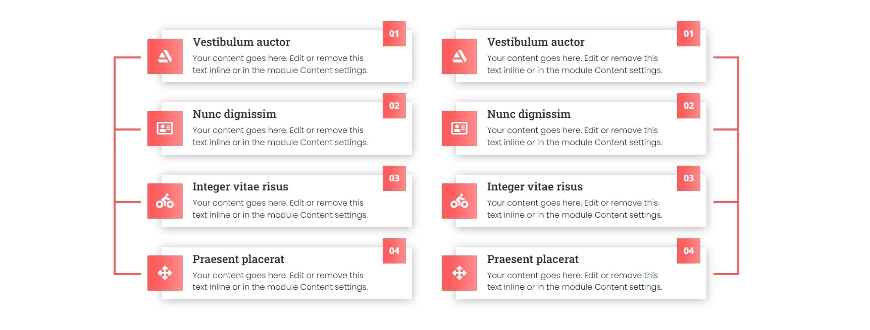 Divi List Grid final result