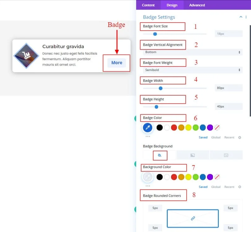 Divi Listgrid Design-2 badge design