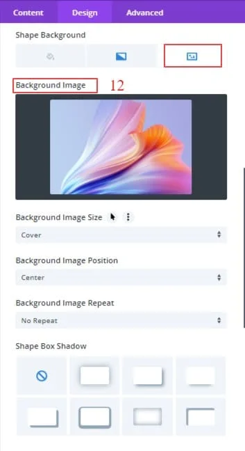 Divi Listgrid Design-2 shape bg image