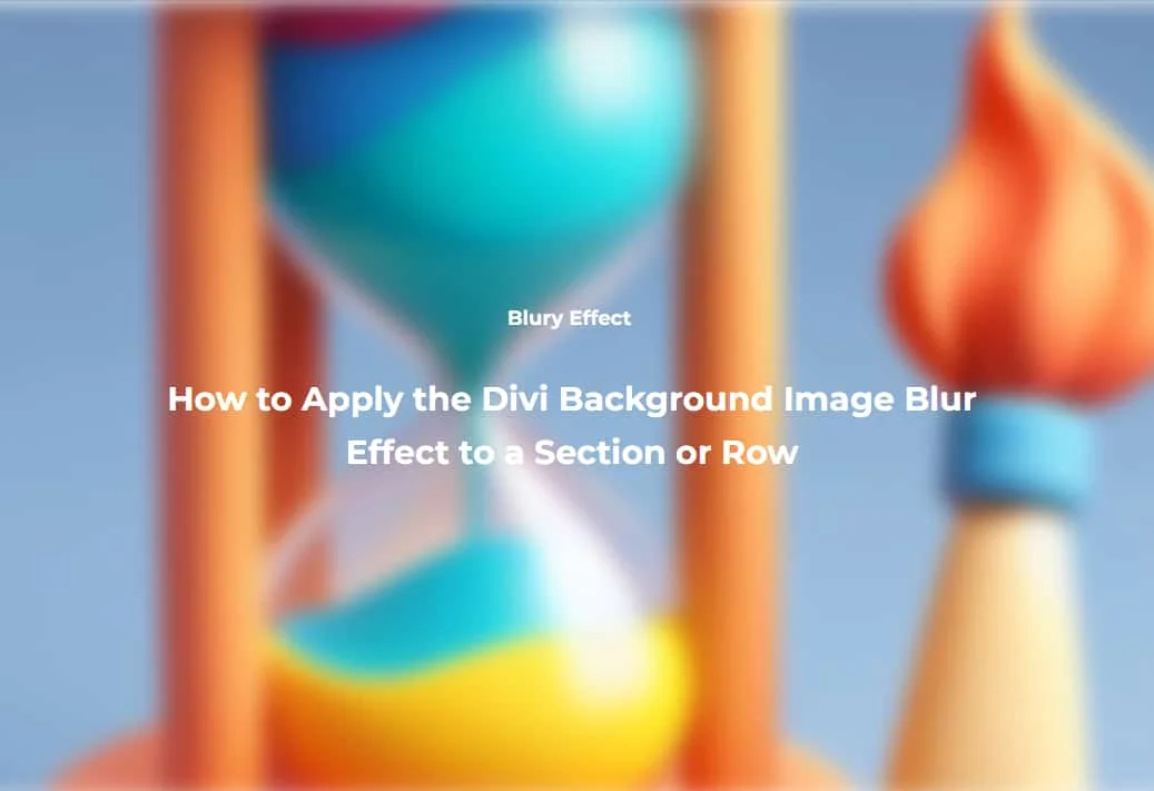 Blury effect of background image