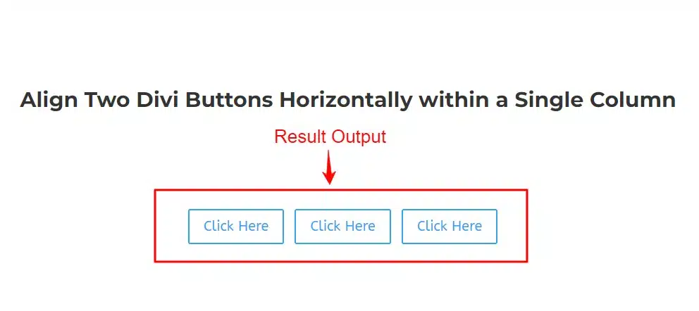 How to Align Two Divi Buttons Horizontally within a Single Column