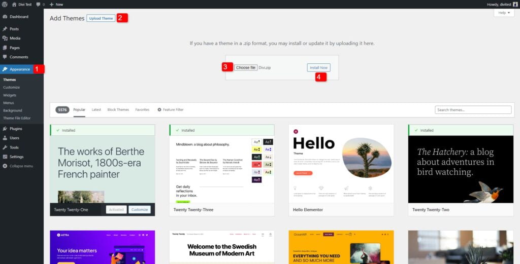 divigrid divi theme install