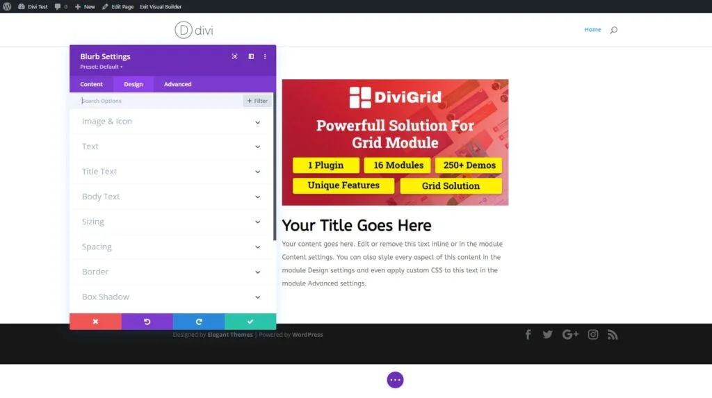 divigrid module customizing