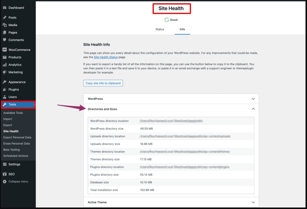 divigrid site health info