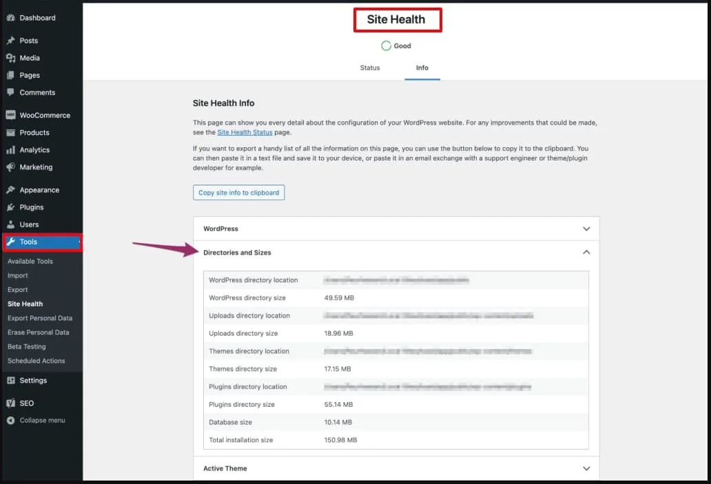 divigrid site health info