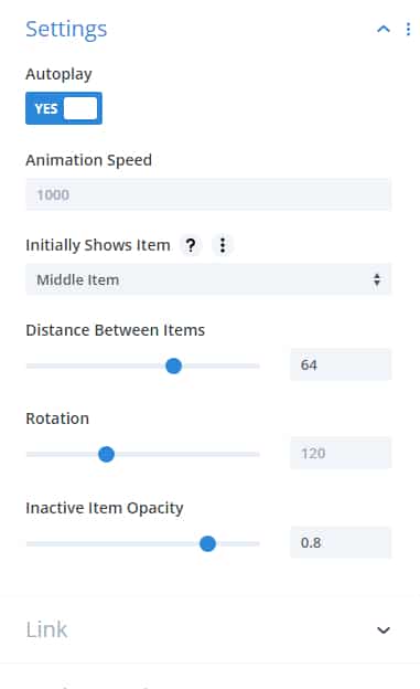 divigrid Image Glider Settings