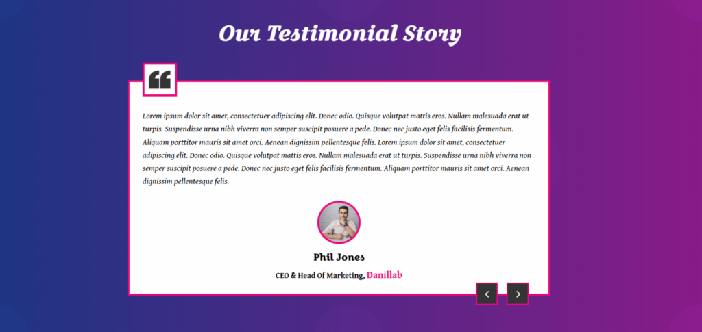 Divi Testimonial Image Carousel by DiviGrid