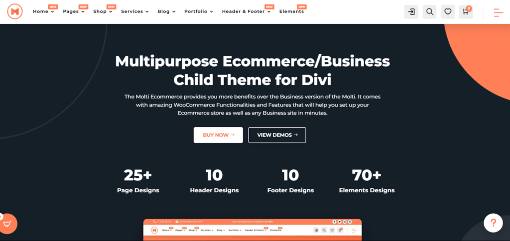 Molti E Commerce: Best Divi WooCommerce Themes