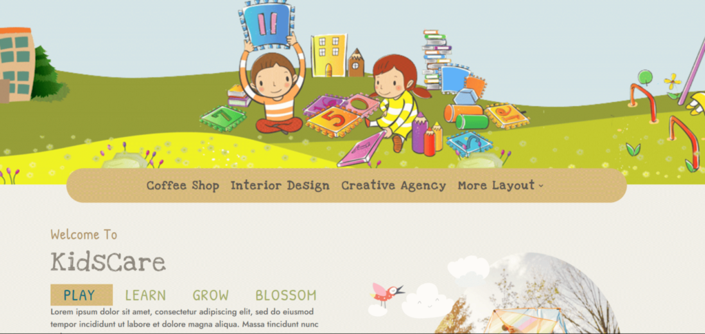 Kidcare: Best Divi Layout by DiviGrid