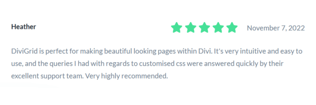 DiviGrid Customer Feedback