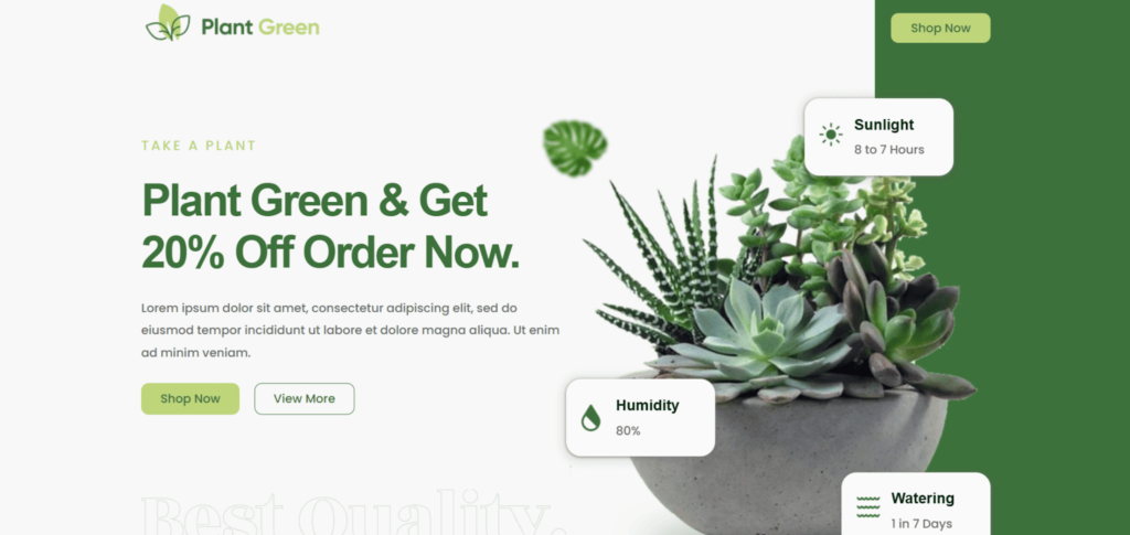 Plant Landing Page