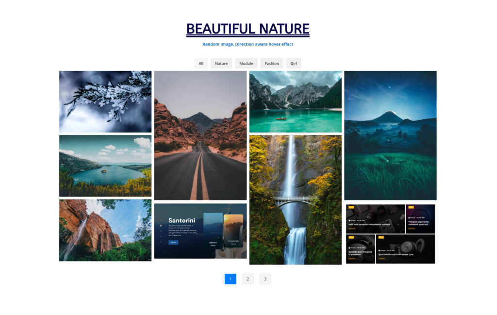 Beautiful Nature Divi Masonry